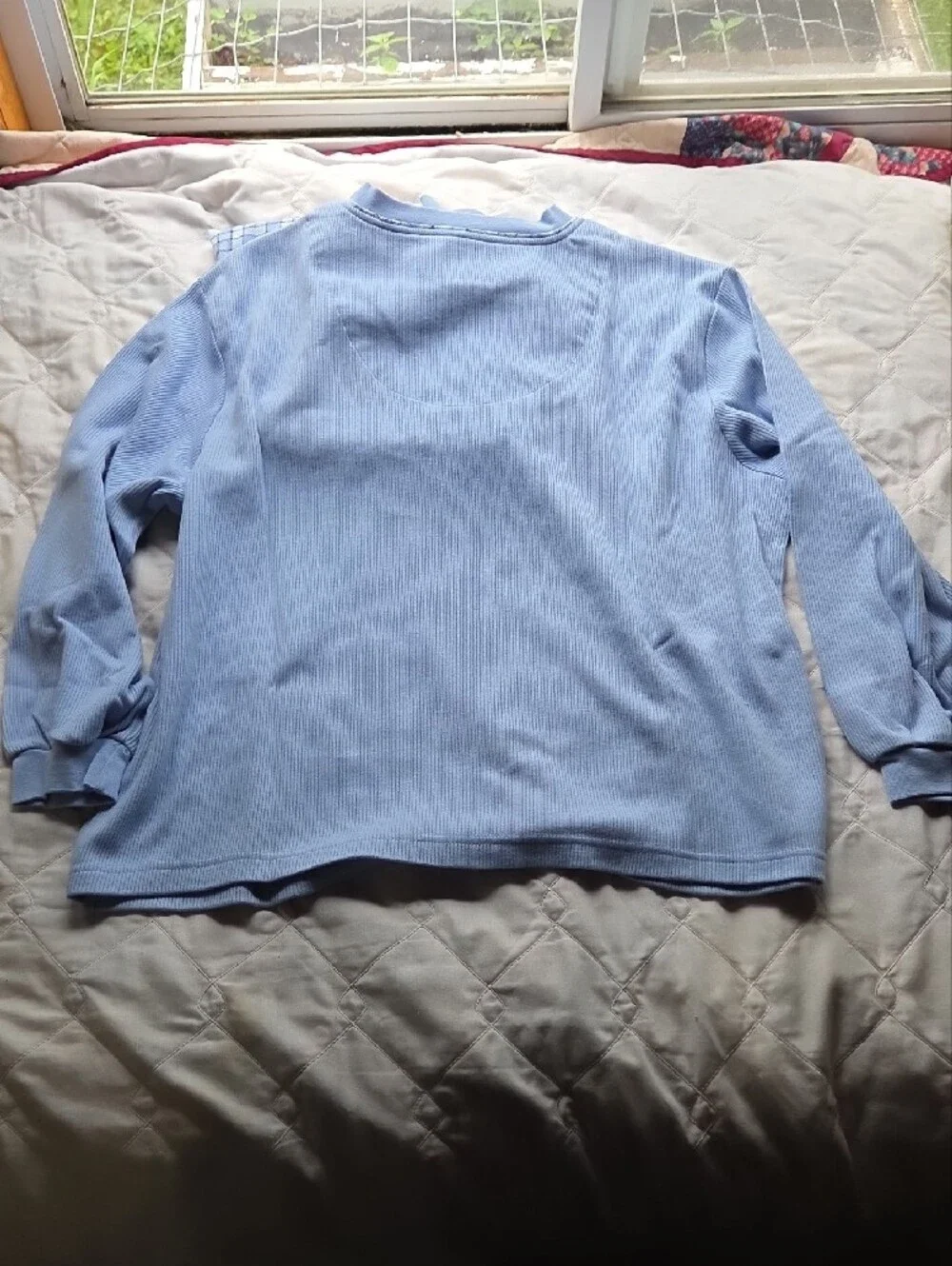 Fashion Bug Blue  Top and Plaid Pant Sleep Set Large